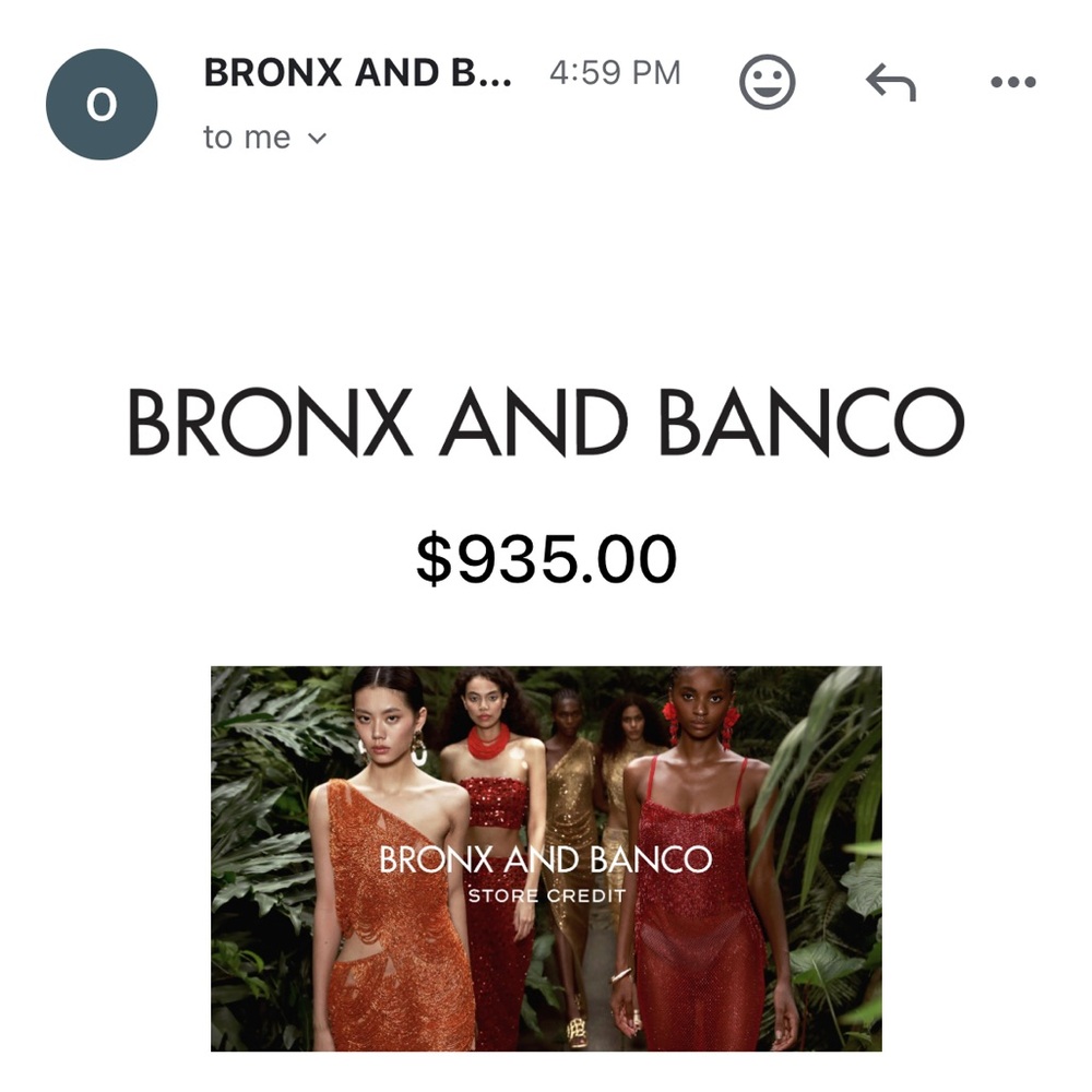 Bronx & Banco $935 store credit!